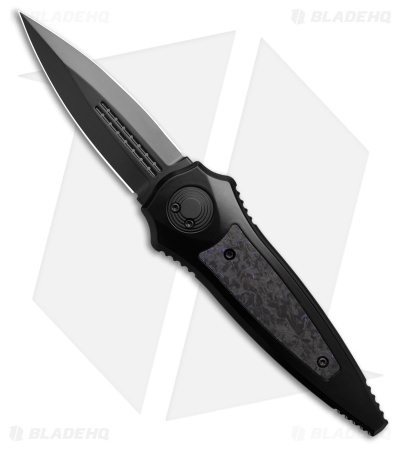 Paragon Warlock Folding Knife Marbled FatCarbon (3.9" Black)