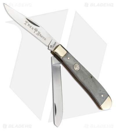 Boker Trapper Knife 4.1" Smooth Gray Bone 110827