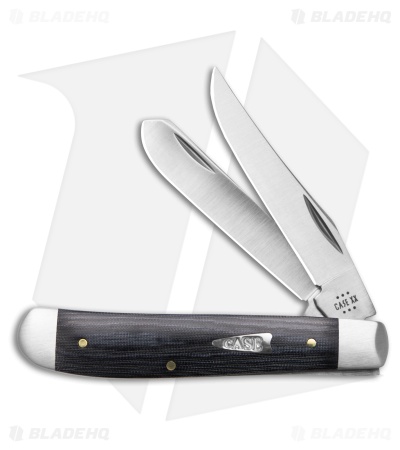 Case Pocket Knife 3.5" Black Micarta Mini Trapper (10207 SS) 27822