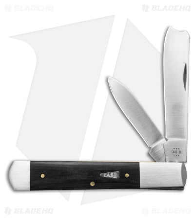 Case Knives Razor Knife 3.9" Smooth Black Micarta (102005RAZ) 27823
