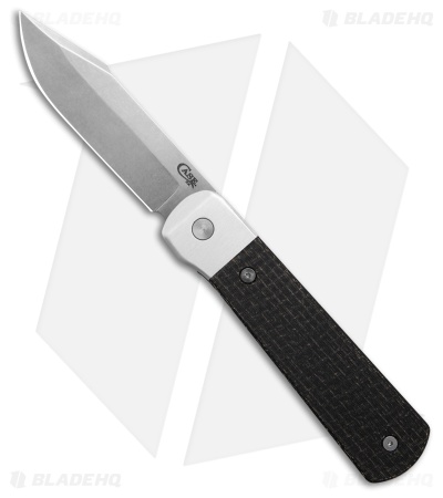 Case Knives Bridgeline Knife 3.96" Smooth Black Burlap Micarta  50910*DISC*