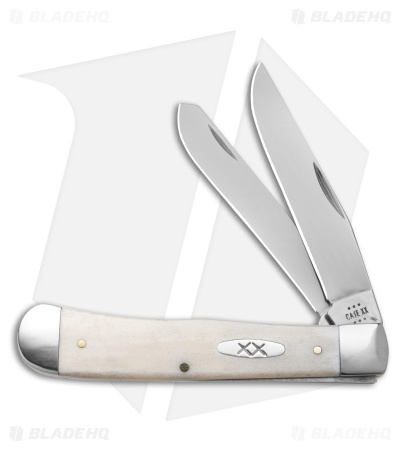 Case Trapper Knife 4.1"  White Smooth Natural Bone (6254 SS) 13310