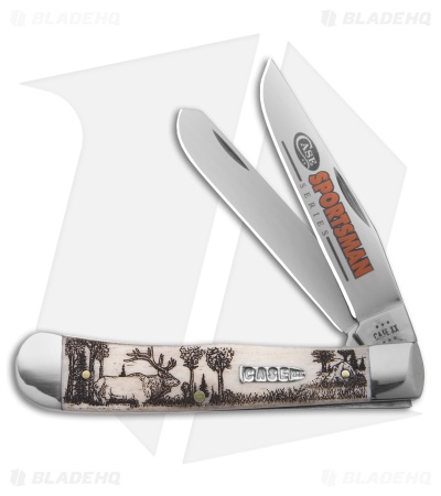 Case Pocket Knife Natural Bone Trapper Elk (6254 SS) 81222