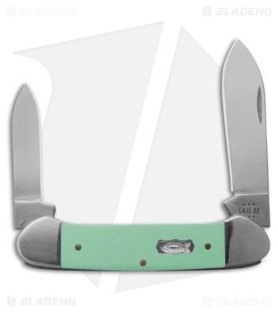 Case Knives Canoe Knife 3.6" Seafoam Green Smooth G-10 (102131 SS) 18103