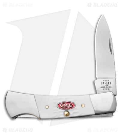 Case Knives Lockback Knife 3" White Synthetic Standard Jig (61225L SS) 60199