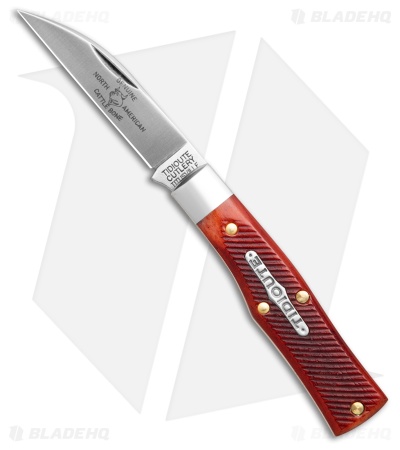 GEC #22 Tidioute Cutlery Magnum Knife Burnt Orange Sawcut Bone (2" Satin)