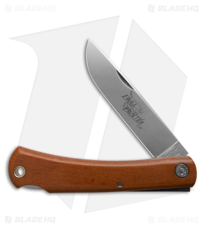 GEC F & F Bull Buster Lock Back Natural Linen Micarta (3.7" Satin) 215124LB