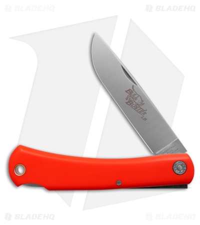 GEC F & F Bull Buster Lock Back Orange Delrin (3.7" Satin) 215124LB