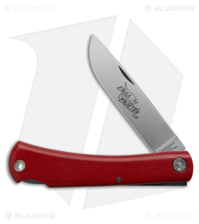 GEC Farm & Field Bull Buster Slip Joint Red Linen Micarta (3.7" Satin) 215124LB