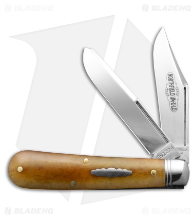 GEC Northfield UN-X-LD Horse Rancher Knife 2.75"  Yellow Camel Bone 391224