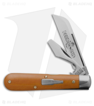 GEC Tidioute Cutlery Beer Cub Pale Ale Linen Micarta (2.4" Satin)