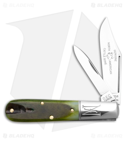 GEC Northfield #77 Yankee Jackknife Pickle Green Marrow Bone (3" Polished)