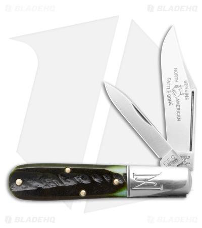 GEC Northfield #77 Yankee Jackknife Pickle Green Marrow Bone (3" Satin)
