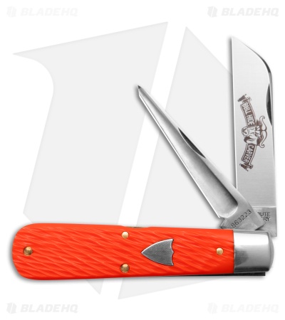 GEC Tidioute Cutlery Bull Hide Carver Pocket Knife Orange Delrin (3" Satin)