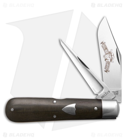 GEC Tidioute Cutlery Pocket Knife OD Green Linen Micarta (3" Satin) 861223