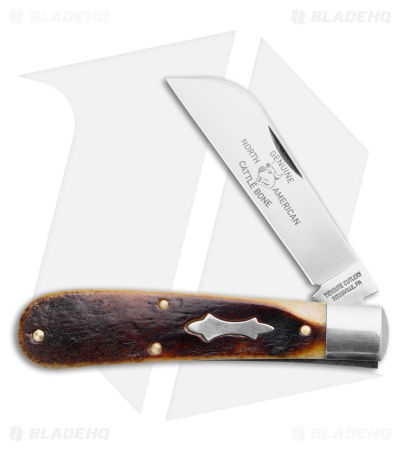 GEC Tidioute Cutlery Ramfoot Antique Yellow Natural Bone Pocket Knife (3" Satin)