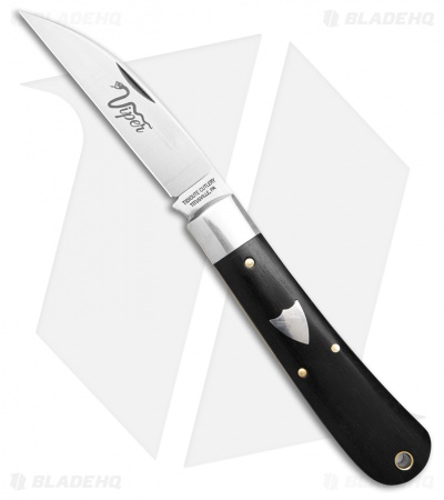GEC Tidioute Cutlery Viper Pocket Knife Gabon Ebony Wood (3.1" Satin)