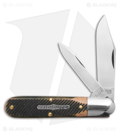GEC Tidioute Bullet End Barlow Knife 3.6" Woodland Sawcut Richlite