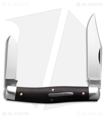 GEC Tidioute Cutlery Boss Bull Keeper Gabon Ebony Knife (3.1" Satin)