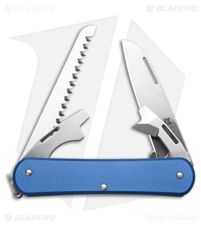 Fox Knives Vulpis 4-in-1 Slipjoint Knife Blue Alum (2.2" Polish) FX-VP130-S4 SB