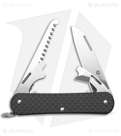 Fox Knives Vulpis 4-in-1 Slipjoint Knife Carbon Fiber (2.2" Polish)FX-VP130-S4CF