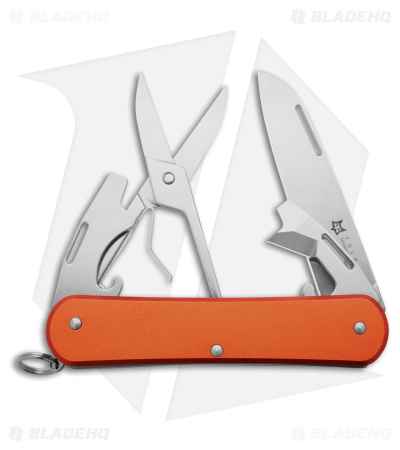 Fox Knives Vulpis 4-in-1 Slipjoint Knife Orange Alum (2.2" Polish) FX-VP130-F4OR