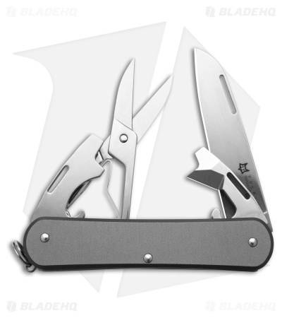 Fox Knives Vulpis 4-in-1 Slipjoint Knife Titanium (2.2" Polished) FX-VP130-F4 TI