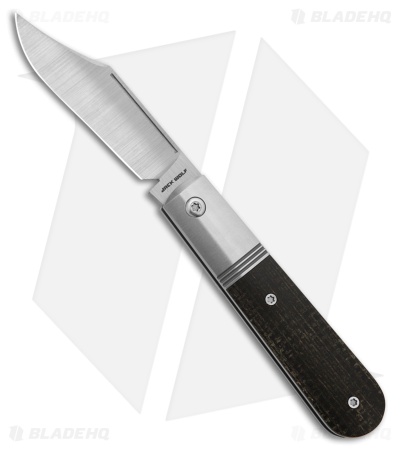Jack Wolf Knives Big Bro Jack Steel Series Knife Black Micarta (3" Satin)