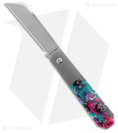 Jack Wolf Knives Midnight Jack Pocket Knife Kaotic Resin