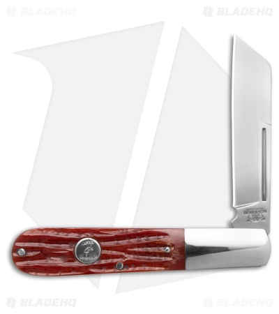 Bear & Son Barlow Knife 3.25" Red Stag Bone CRSB180