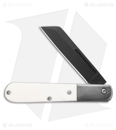 Bear & Son Modern Large Barlow Slip Joint Knife White Smooth Bone (3.75