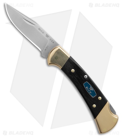 Buck 112 Ranger Clip Lockback Knife Ebony w/ Medallion (3