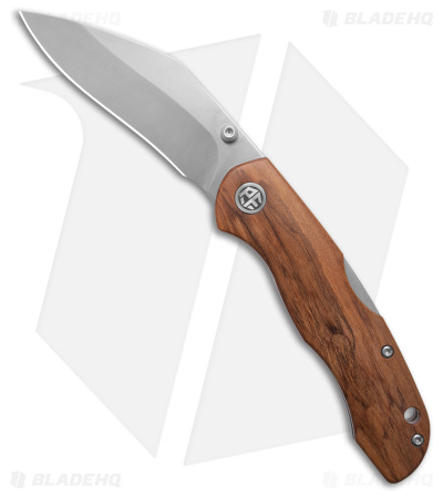 Petrified Fish Skalor Lockback Knife Olive Wood  (3.39" Satin) PFE12 OWOS