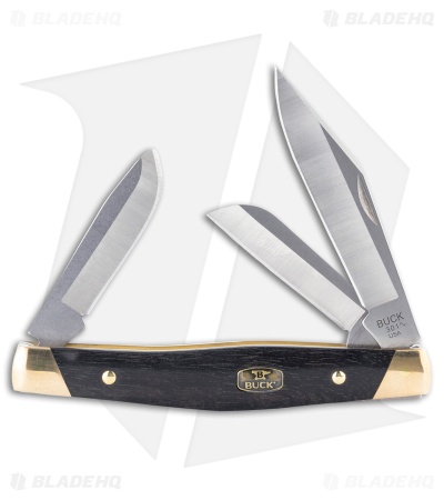 Buck 301 Stockman Slip Joint Knife Ebony Wood (3" Satin 420HC)
