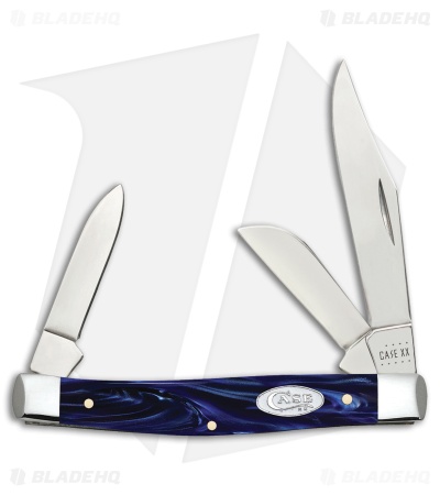Case Knives Medium Stockman Knife 3.25" Blue Pearl Kirinite (10344 SS) 23442