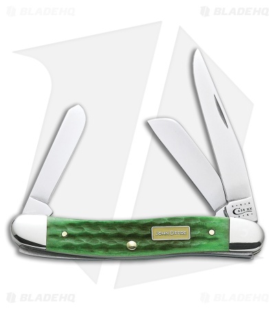 Case Knives Medium Stockman Knife 3.6" Green Corn Cob Jig Bone (6318 SS) 15706