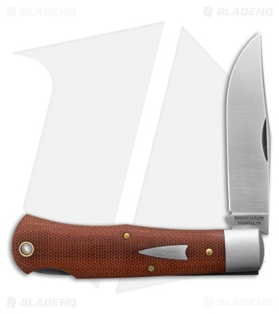 GEC Tidioute Cody Scout Lockback Pocket Knife Natural Canvas Micarta (3" Satin)
