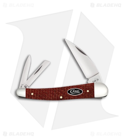 Case Knives Seahorse Whittler Knife 4" Dark Red Burlap Micarta (10355WH CS)