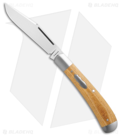 Pena Knives Custom Slip Joint Trapper Bone Linen Ultrex Micarta (3.25" Satin)