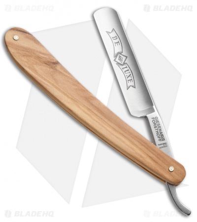 Timor Deluxe Straight Razor Olive Wood Handle (5/8" Carbon Steel) 370