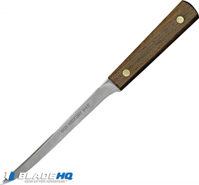 Old Hickory 417 Filet Wood Fixed Blade Knife - Mirror Plain