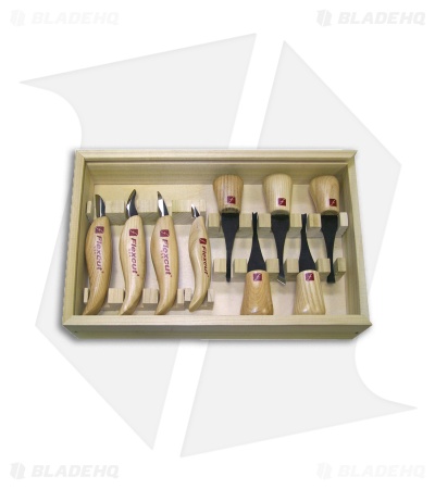 Flexcut Deluxe Palm and Knife Set for Carvers (9 Pack) FLEXKN700