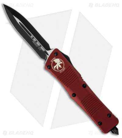 Microtech Troodon D/E OTF Automatic Knife Red (3" Black) 138-1RD