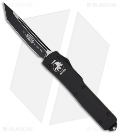 Microtech UTX-70 Knife T/E Tanto Automatic Knife Tactical (2.4" Black) 149-1T