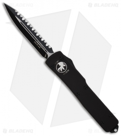 Microtech UTX-70 Dagger OTF Automatic Knife Black (2.4" Black Serr)  147-3T