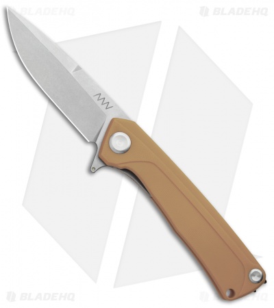 Acta Non Verba Knives  Z100 Liner Lock Knife Coyote G-10 (3.5" Stonewash)