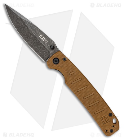 5.11 Tactical Braddock Drop Point Full Linerlock Coyote G-10 (3.50