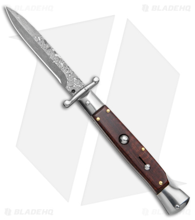 AKC World Swinguard 9" Snakewood (Damascus Bayonet Blade)