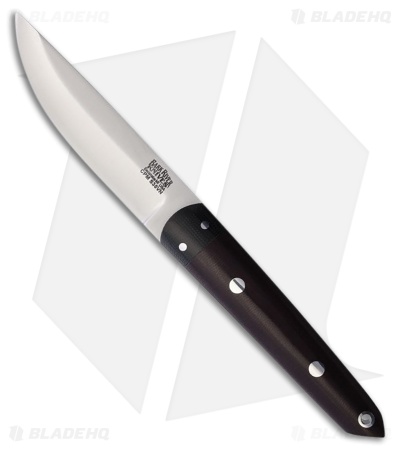 Bark River Kwaiken Fixed Blade Black and Burgundy Canvas Micarta (4.25" Satin)