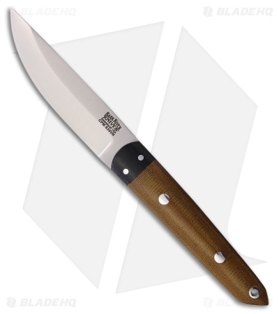 Bark River Kwaiken Fixed Blade Natural Canvas Micarta (4.25" Satin)
